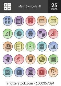 Math Symbols Filled Icons