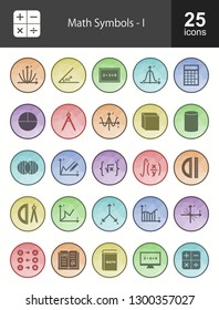 Math Symbols Filled Icons