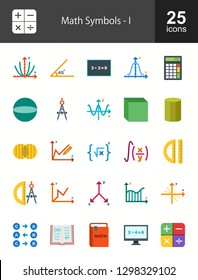 Math Symbols Flat Icons