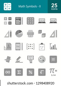 Math Symbols Flat Icons