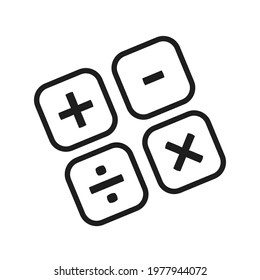 math symbols and formulas. Icon vector