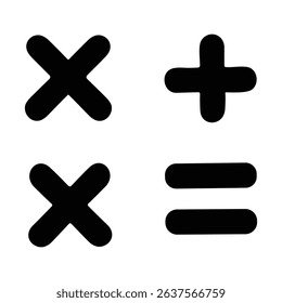 Math symbols icon representing arithmetic and basic operations