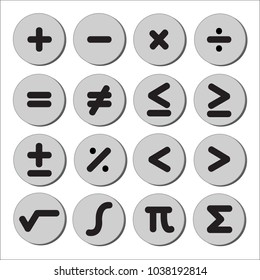 Math Symbols Icon Set