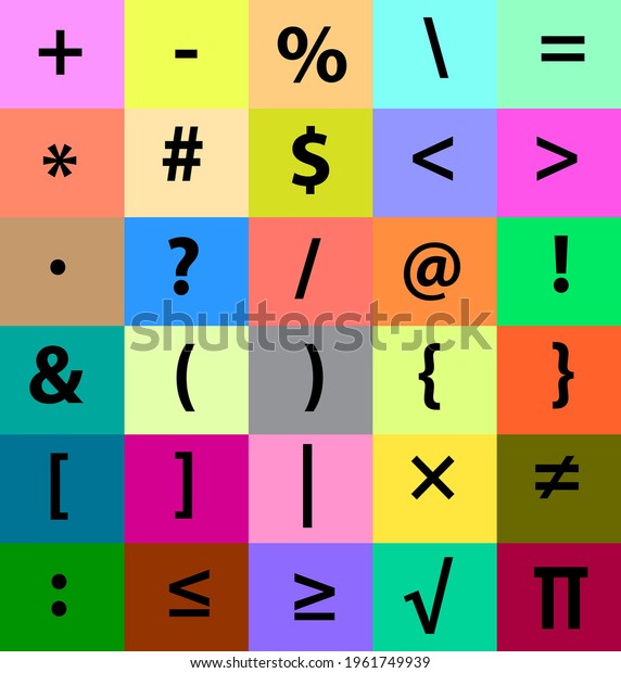 Math Symbols, icon set, Mathematical
Calculations, Vector
Illustration