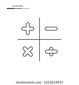 Math Symbols Icon Vector Design.