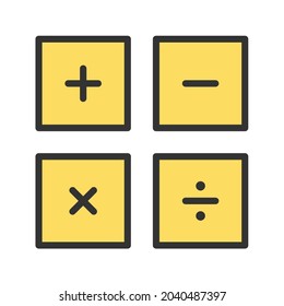 Math Symbols icon vector image. Can also be used for Physical Fitness. Suitable for mobile apps, web apps and print media.