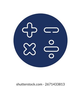 Icono de símbolos de matemáticas Vector ilustración de stock