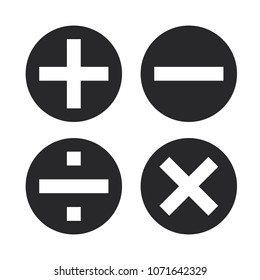 Math symbols vector and Math icons