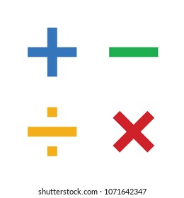 Math symbols vector and Math icons