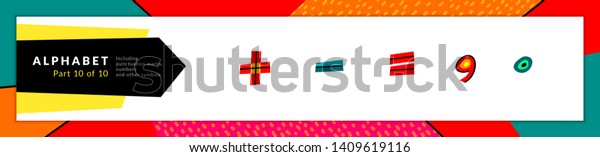 Math Symbols Punctuation Marks Alphabet Vector: vector de stock (libre ...