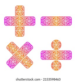 Math Symbols Set Vector Design