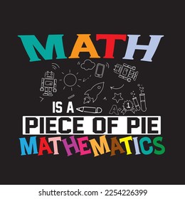 Math T shirt design graphic template