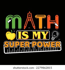 Math t shirt design vector template