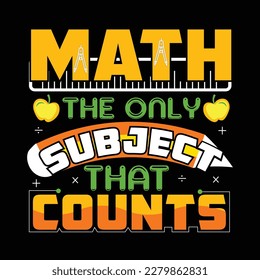 Math t shirt design vector template