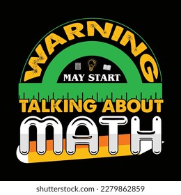 Math t shirt design vector template
