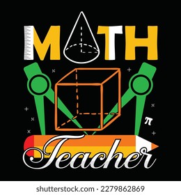 Math t shirt design vector template