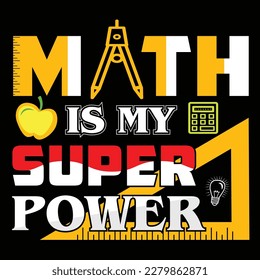 Math t shirt design vector template