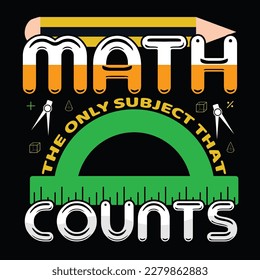 Math t shirt design vector template