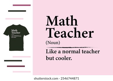 Definição de professor de matemática para design de camisa