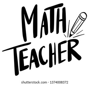 A math teacher icon illustration