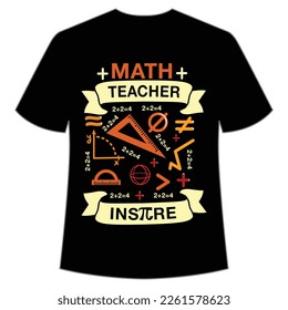 Math Teacher Instre, Happy Pi Day Shirt Print Template, Pi day Vector Graphics, funny math design, and gift