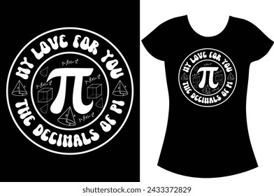 Math Teacher pi day retro vintage T shirt design.