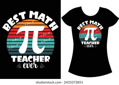 Math Teacher pi day retro vintage T shirt design.
