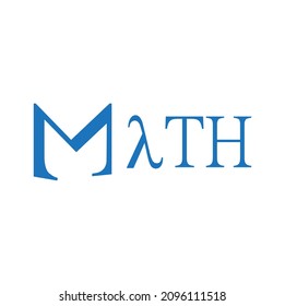 Math themed typography concept design