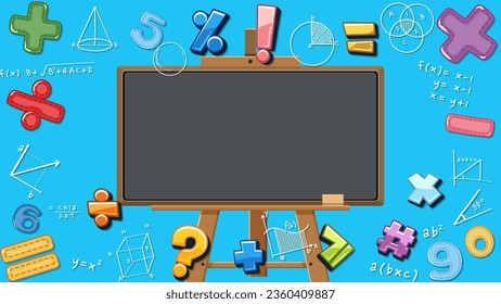 Math Tools Banner with Blank Blackground illustration
