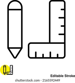 Math Tools Vector Line Icon