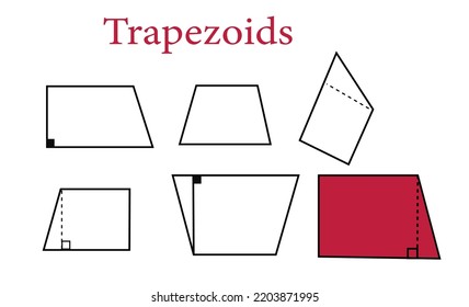 math trapezoids illustration suitable for teaching material