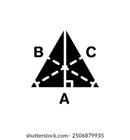 Math Triangle Filled Icon Vector Illustration