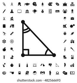 Math triangle icon illustration isolated vector sign symbol