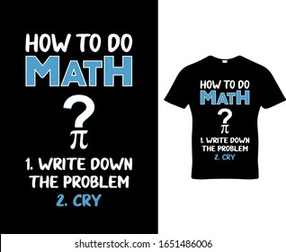 Math t-shirt design template vector.