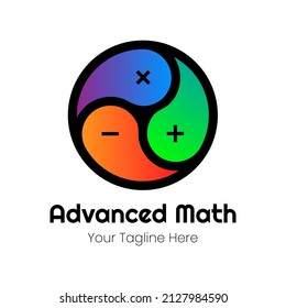 Math tutor logo design with Sacred geometry icon of harmony, balance, Alchemy, religion, philosophy, spirituality, hipster symbols and elements.