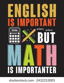 Math typography t shirt design