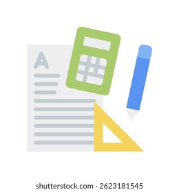 Math Vector for Arithmetic and Numbers Education. Equation and math symbol icon for learning, problem solving, and schoolwork. Flat Icon