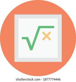 math vector colour flat icon