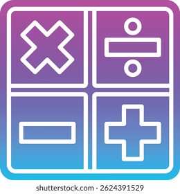 Math vector icon. Can be used for printing, mobile and web applications.