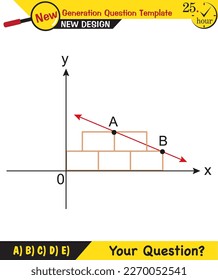 Math, Vector mathematical function graph, functions question template, The next generation test question, editable, eps, for teacher