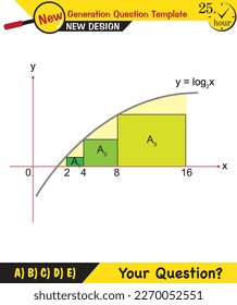 Math, Vector mathematical function graph, functions question template, The next generation test question, editable, eps, for teacher