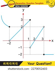Math, Vector mathematical function graph, functions question template, The next generation test question, editable, eps, for teacher