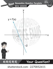 Math, Vector mathematical function graph, functions question template, The next generation test question, editable, eps, for teacher