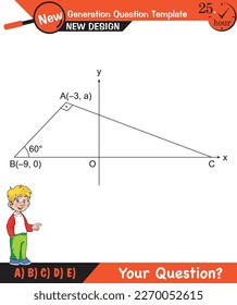 Math, Vector mathematical function graph, functions question template, The next generation test question, editable, eps, for teacher