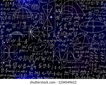 Math Vector Seamless Pattern Formulas Figures Stock Vector (Royalty ...