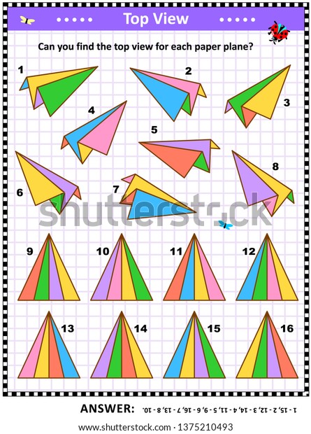 Puzzle Visuel En Maths Ou Enigme Image Vectorielle De Stock Libre De Droits 1375210493