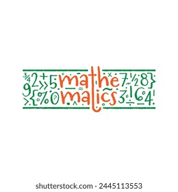 math word and math symbols. math background concept. mathematics and symbols