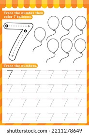 Math worksheet. Numbers activity - Lets learn numbers. 