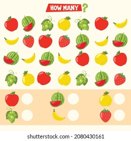 Math Worksheet Template With How Many
