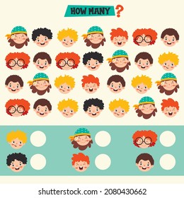 Math Worksheet Template With How Many